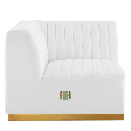 Conjure Channel Tufted Performance Velvet Left Corner Chair by Modway