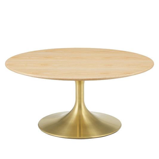 Lippa 36" Round Wood Coffee Table by Modway