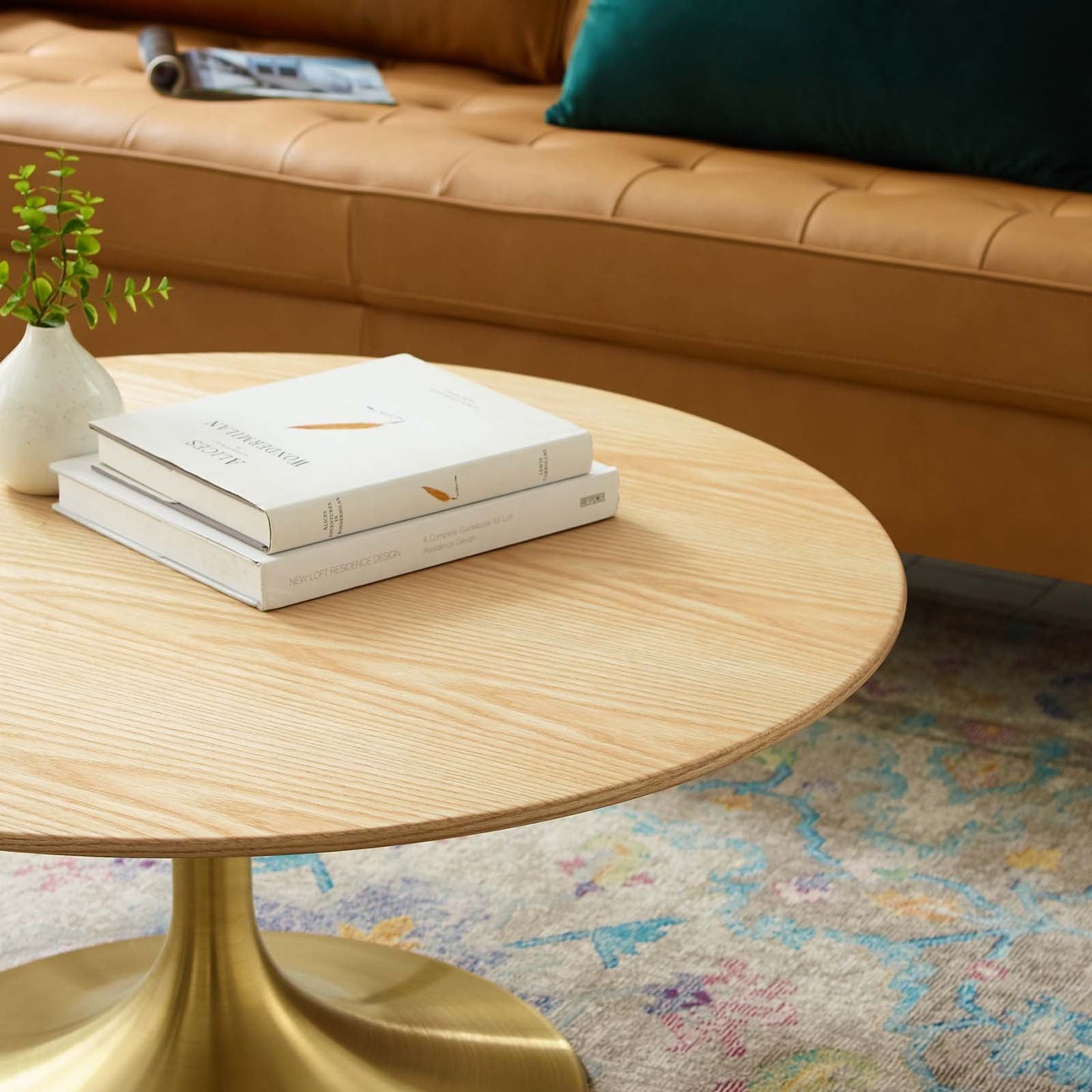 Lippa 36" Round Wood Coffee Table by Modway