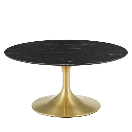 Lippa 36" Round Faux Marble Coffee Table by Modway