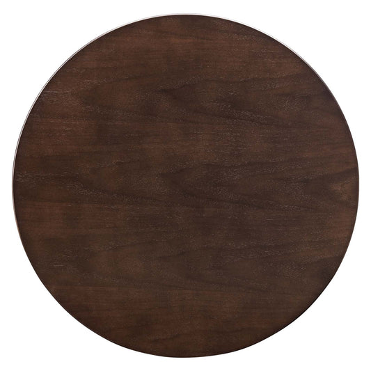 Lippa 28" Round Cherry Walnut Wood Bar Table by Modway