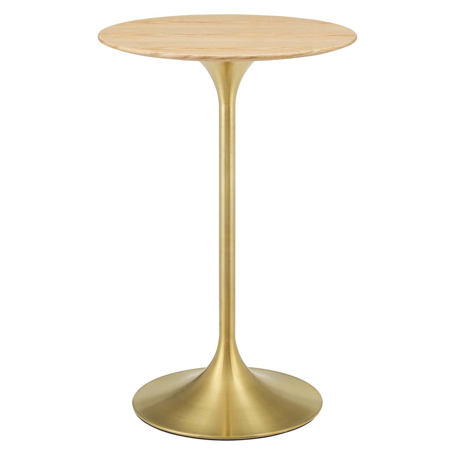 Lippa 28" Round Natural Wood Bar Table by Modway