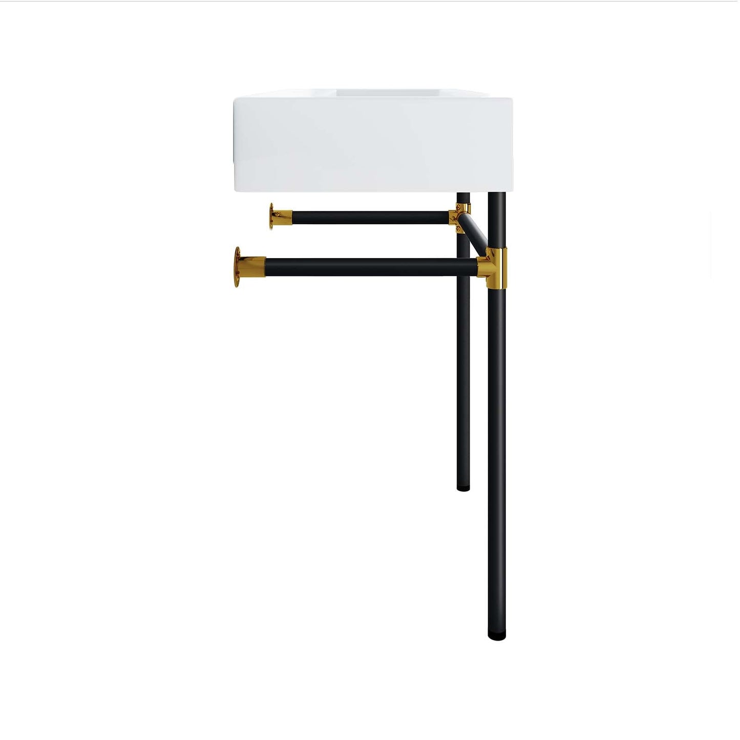 Redeem 24" Wall-Mount Black Stainless Steel Bathroom Vanity by Modway