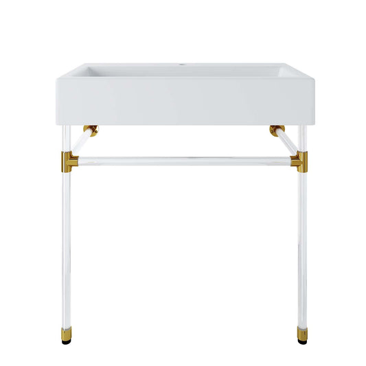 Redeem 32" Acrylic Wall-Mount Bathroom Vanity by Modway