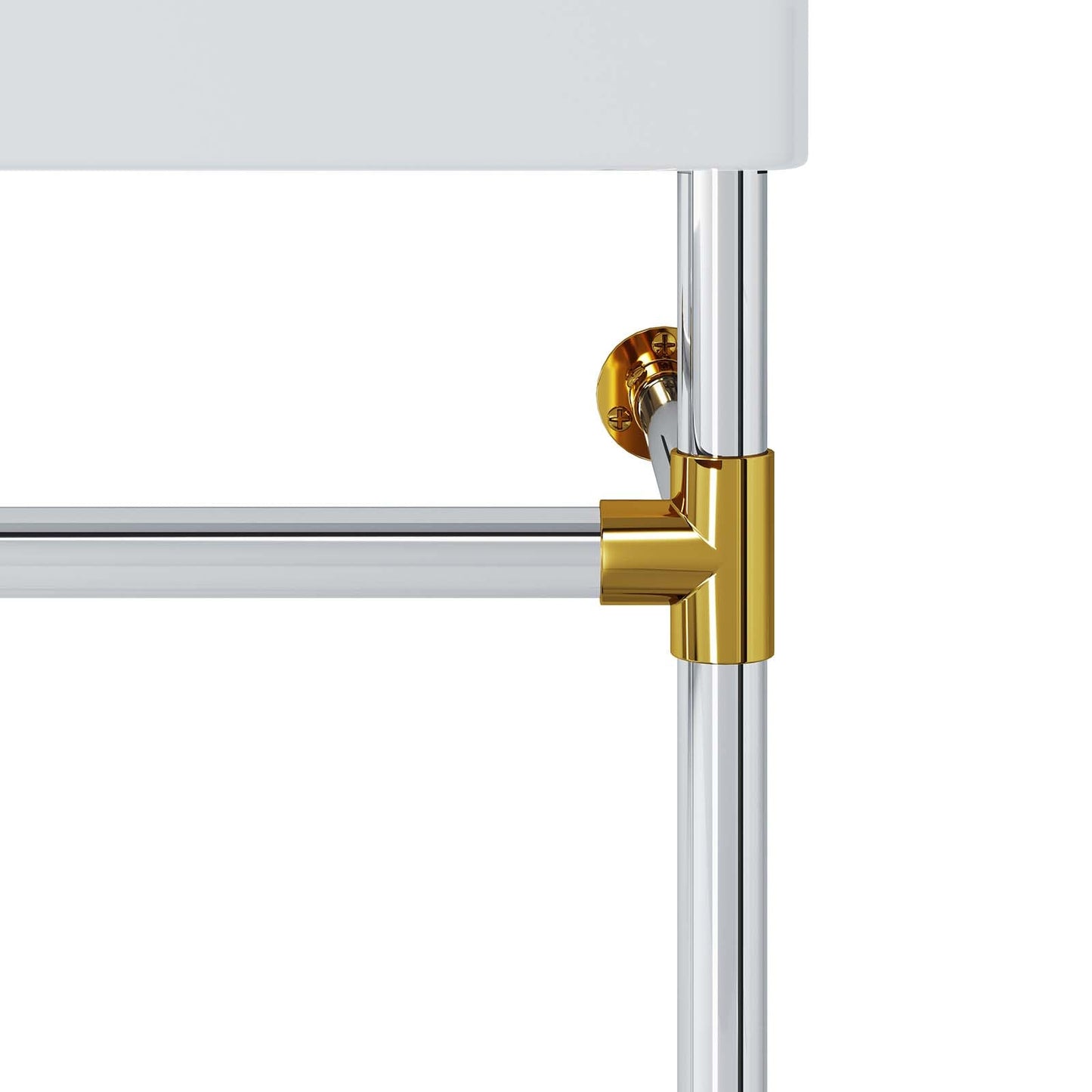 Redeem 40" Silver Stainless Steel Wall-Mount Bathroom Vanity by Modway