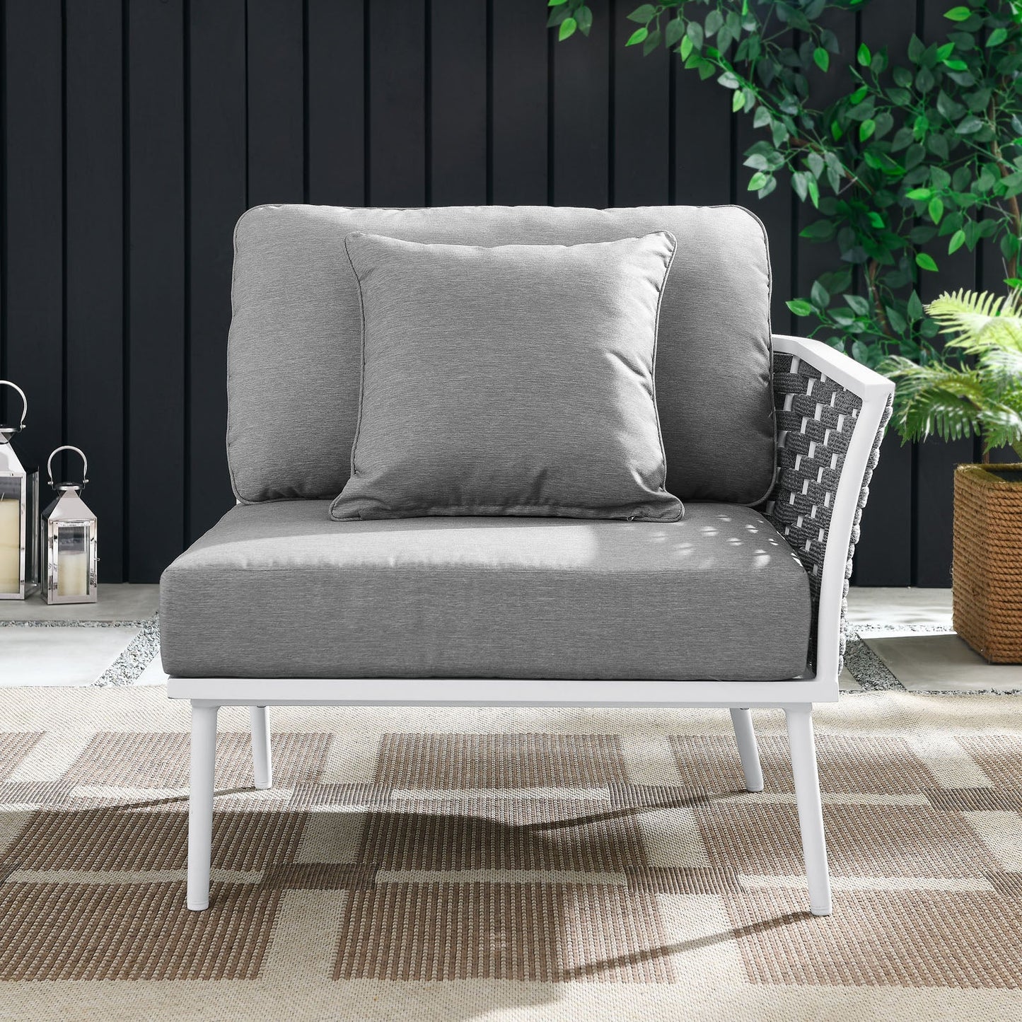 Stance Outdoor Patio Aluminum Right-Facing Armchair by Modway