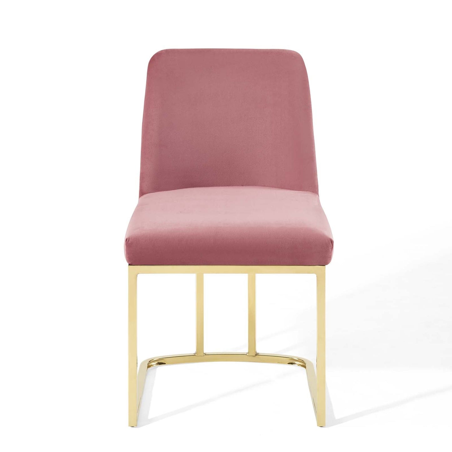 Amplify Sled Base Performance Velvet Dining Chairs Set of 2 by Modway