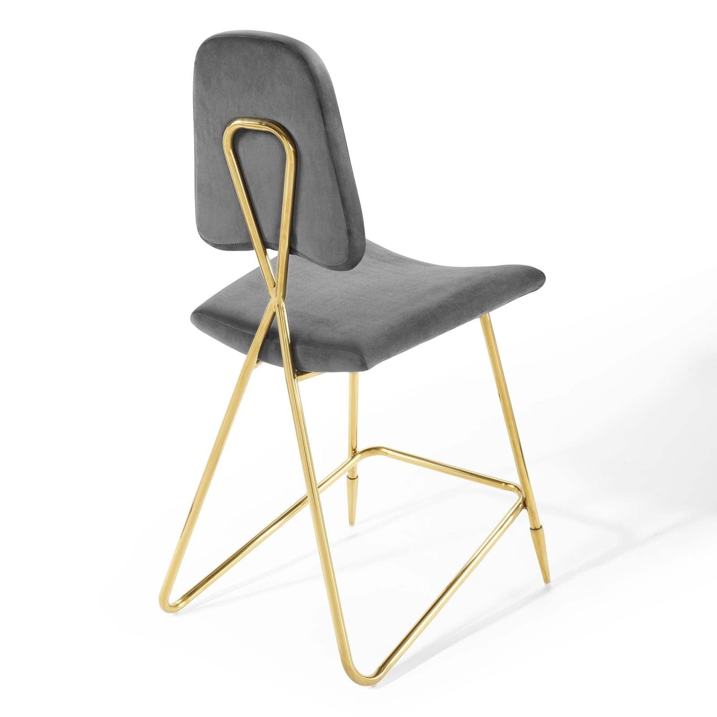 Ponder Performance Velvet Counter Stool Set of 2 by Modway