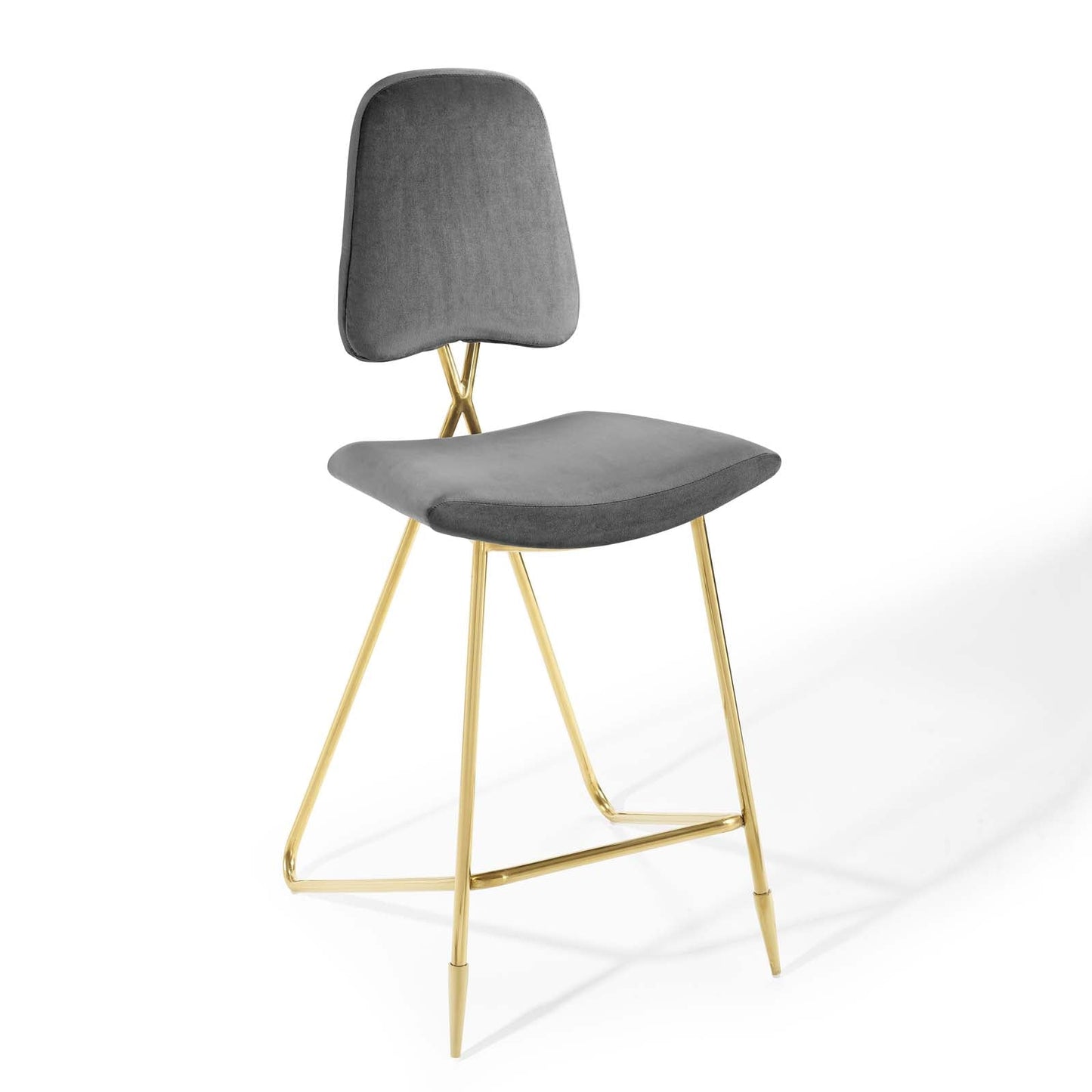 Ponder Performance Velvet Bar Stool Set of 2 by Modway