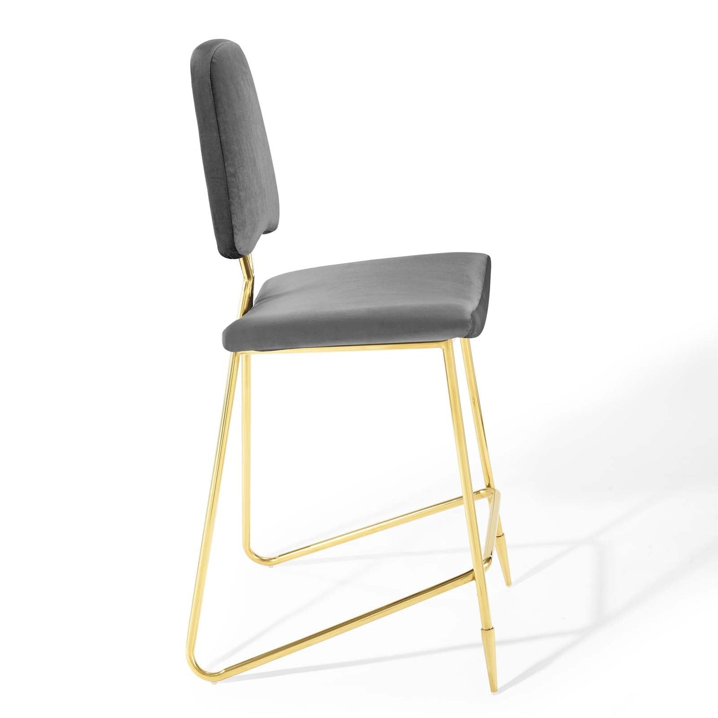 Ponder Performance Velvet Bar Stool Set of 2 by Modway