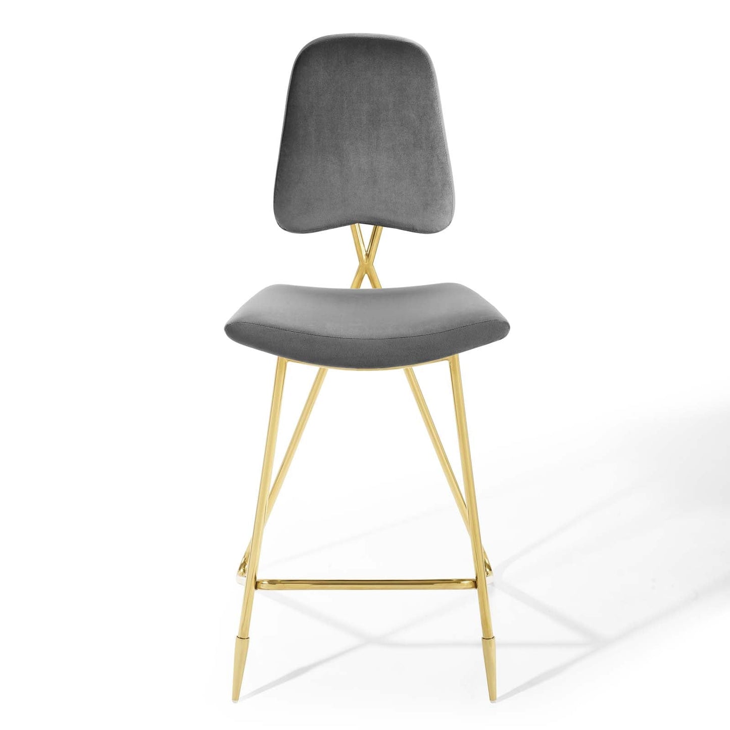 Ponder Performance Velvet Bar Stool Set of 2 by Modway