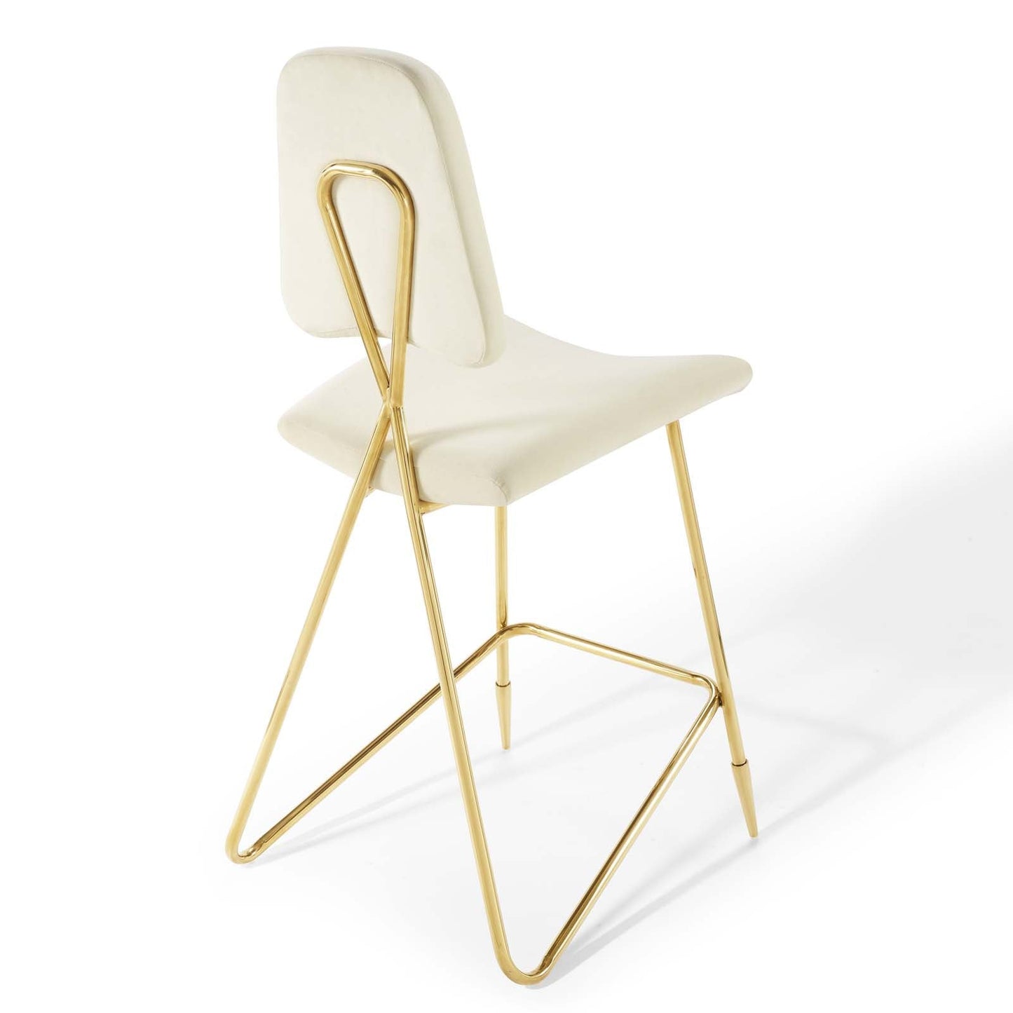 Ponder Performance Velvet Bar Stool Set of 2 by Modway