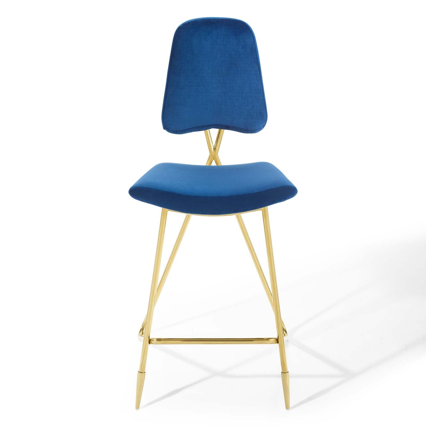 Ponder Performance Velvet Bar Stool Set of 2 by Modway