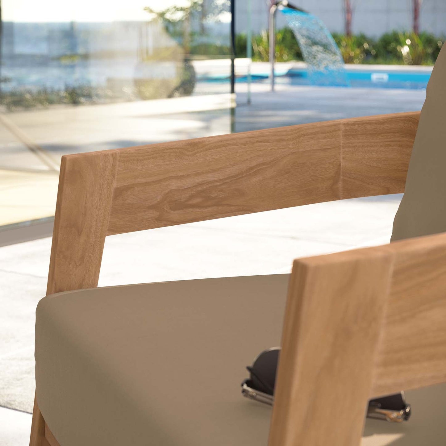 Brisbane Teak Wood Outdoor Patio Armchair by Modway
