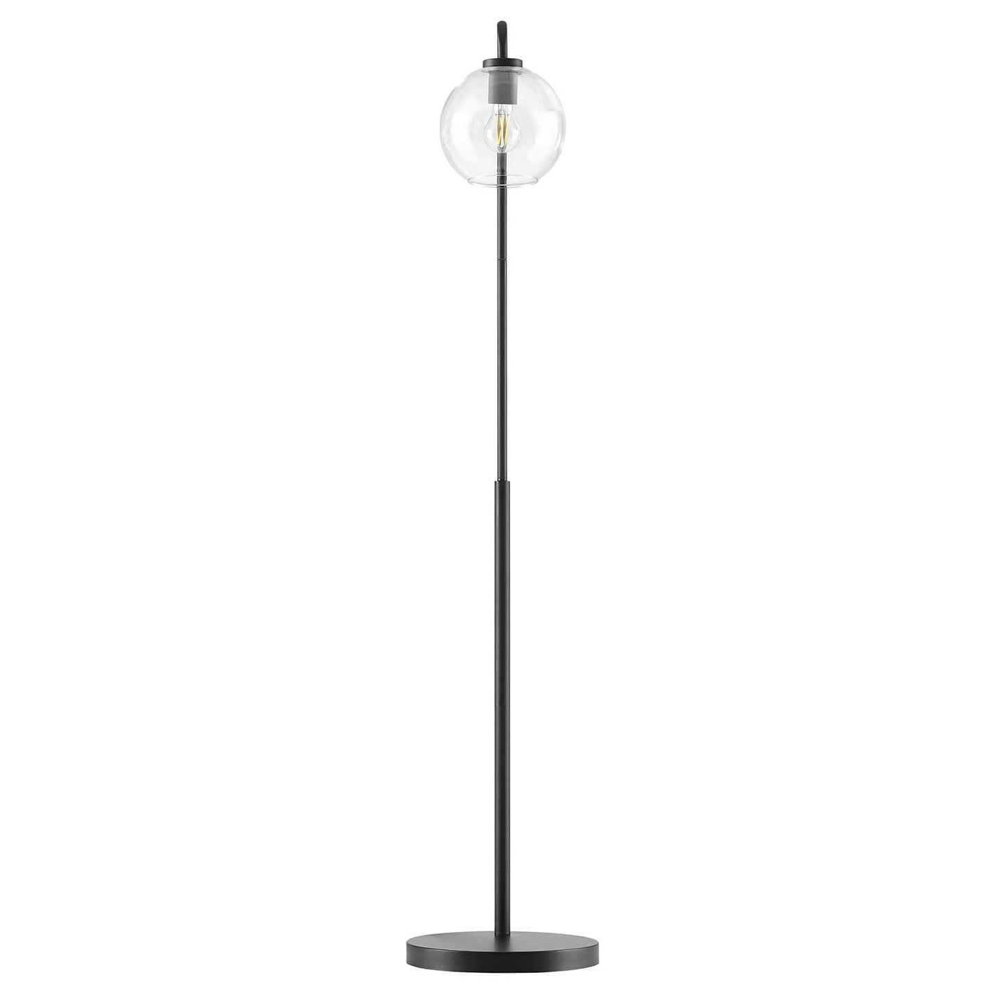 Silo Glass Globe Glass and Metal Floor Lamp by Modway