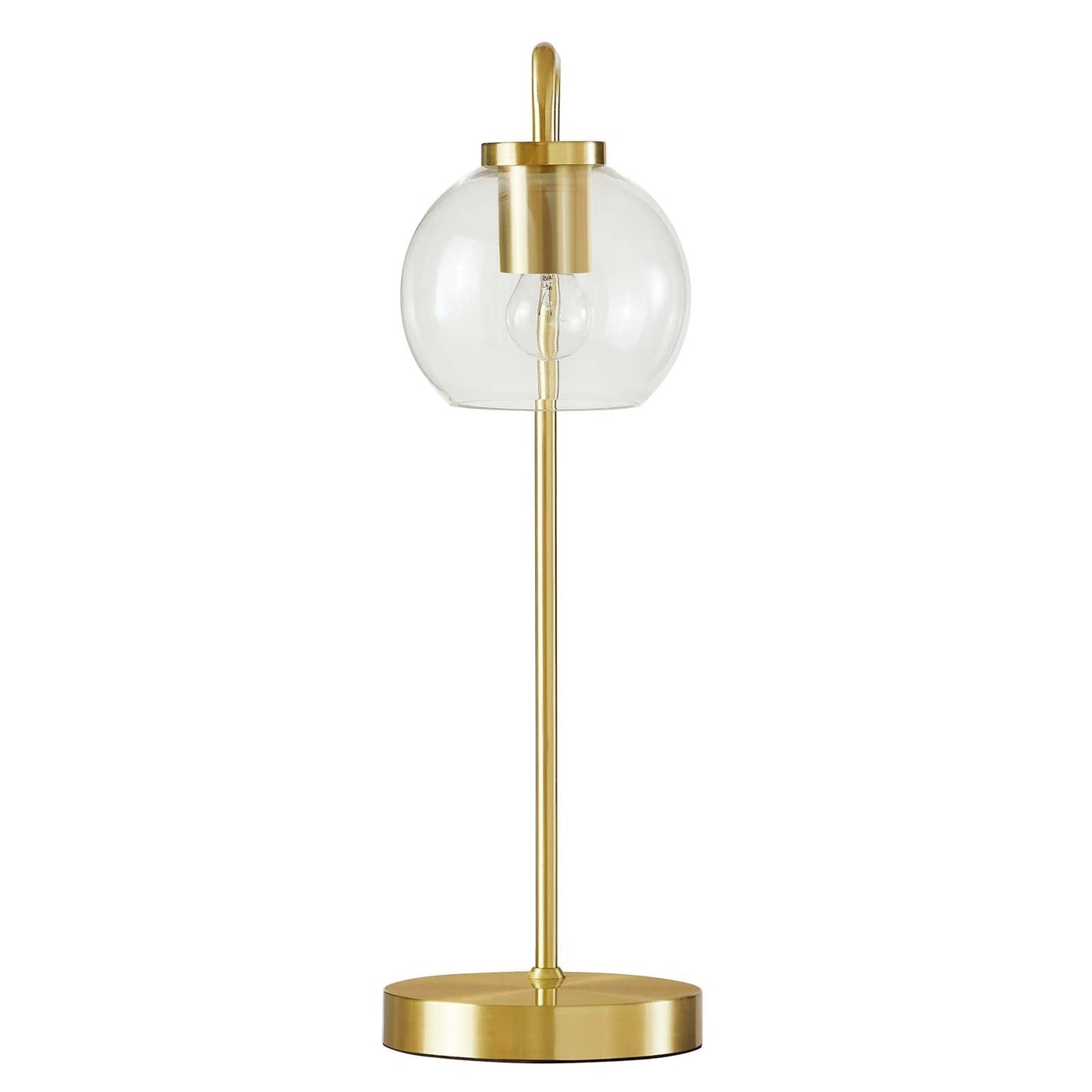 Silo Glass Globe Glass and Metal Table Lamp by Modway