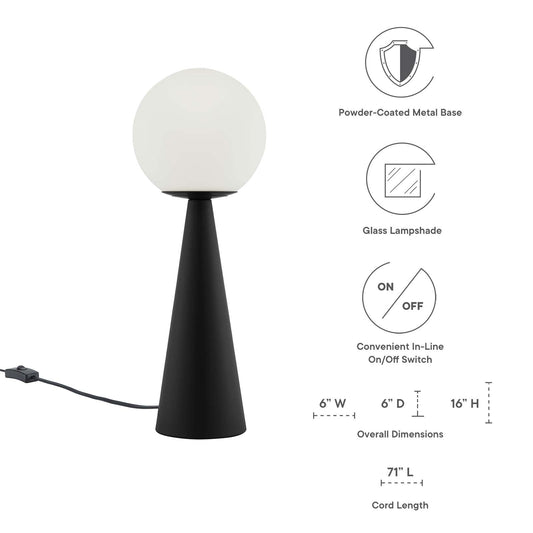 Apex Glass Globe Glass Table Lamp by Modway