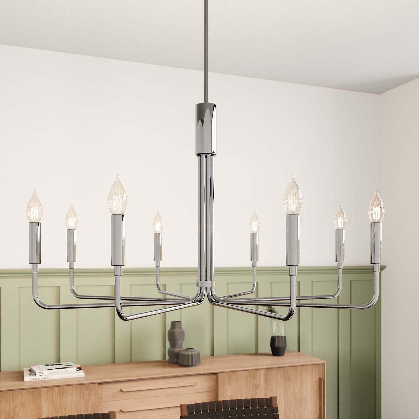 Rekindle 8-Light Chandelier by Modway
