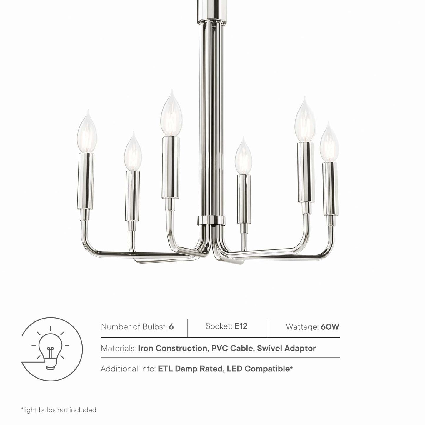Rekindle 6-Light Chandelier by Modway