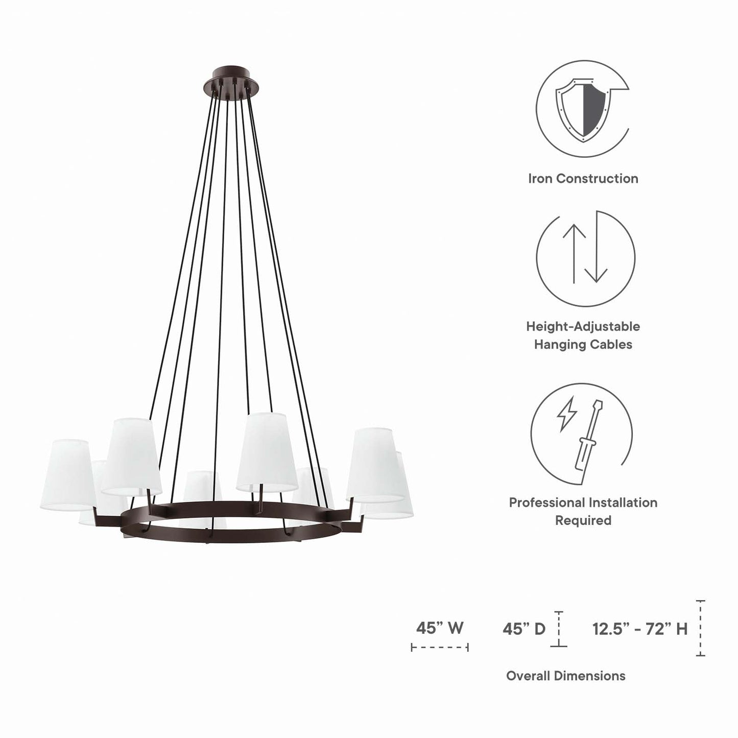 Surround 8-Light Chandelier by Modway
