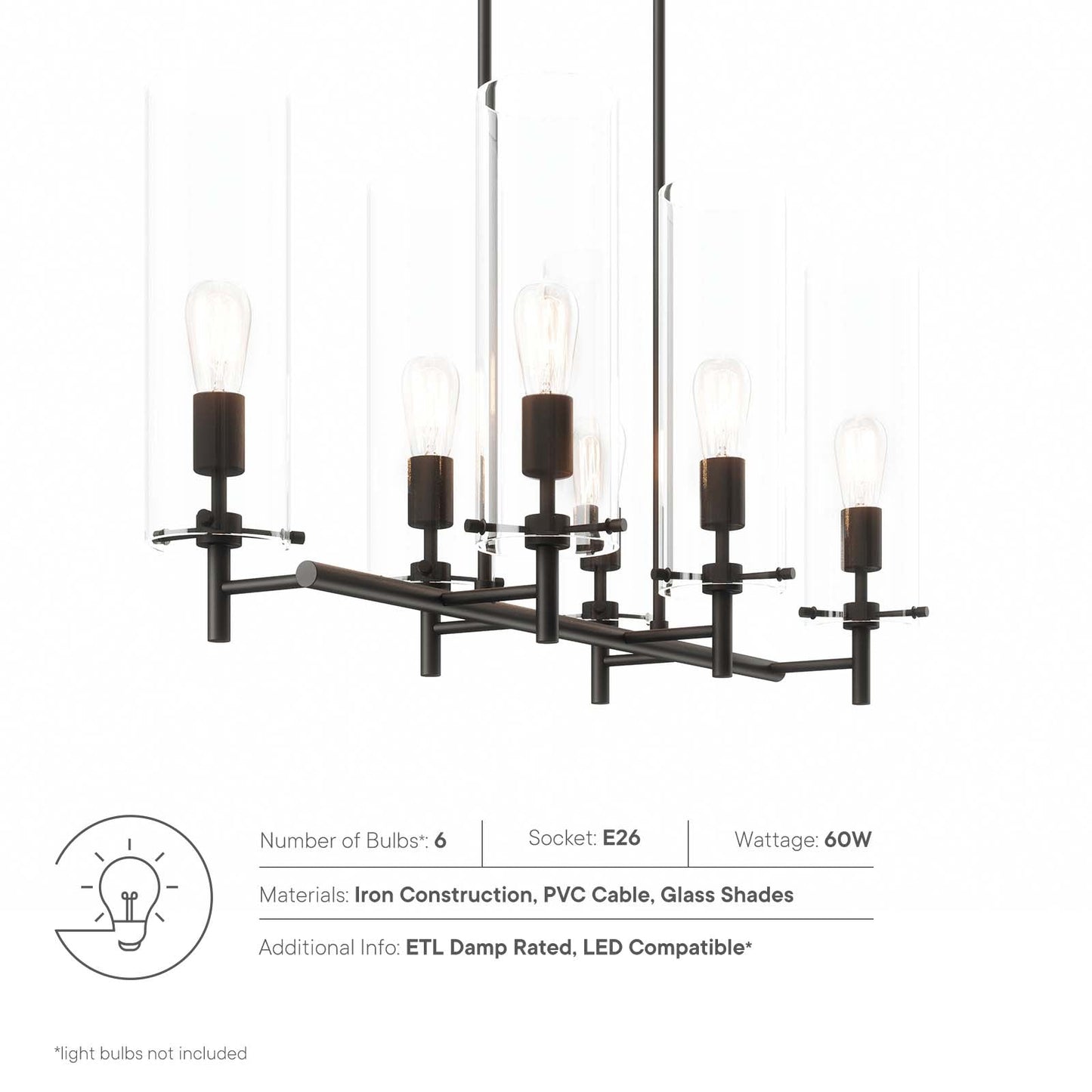 Skylark 6-Light Chandelier by Modway