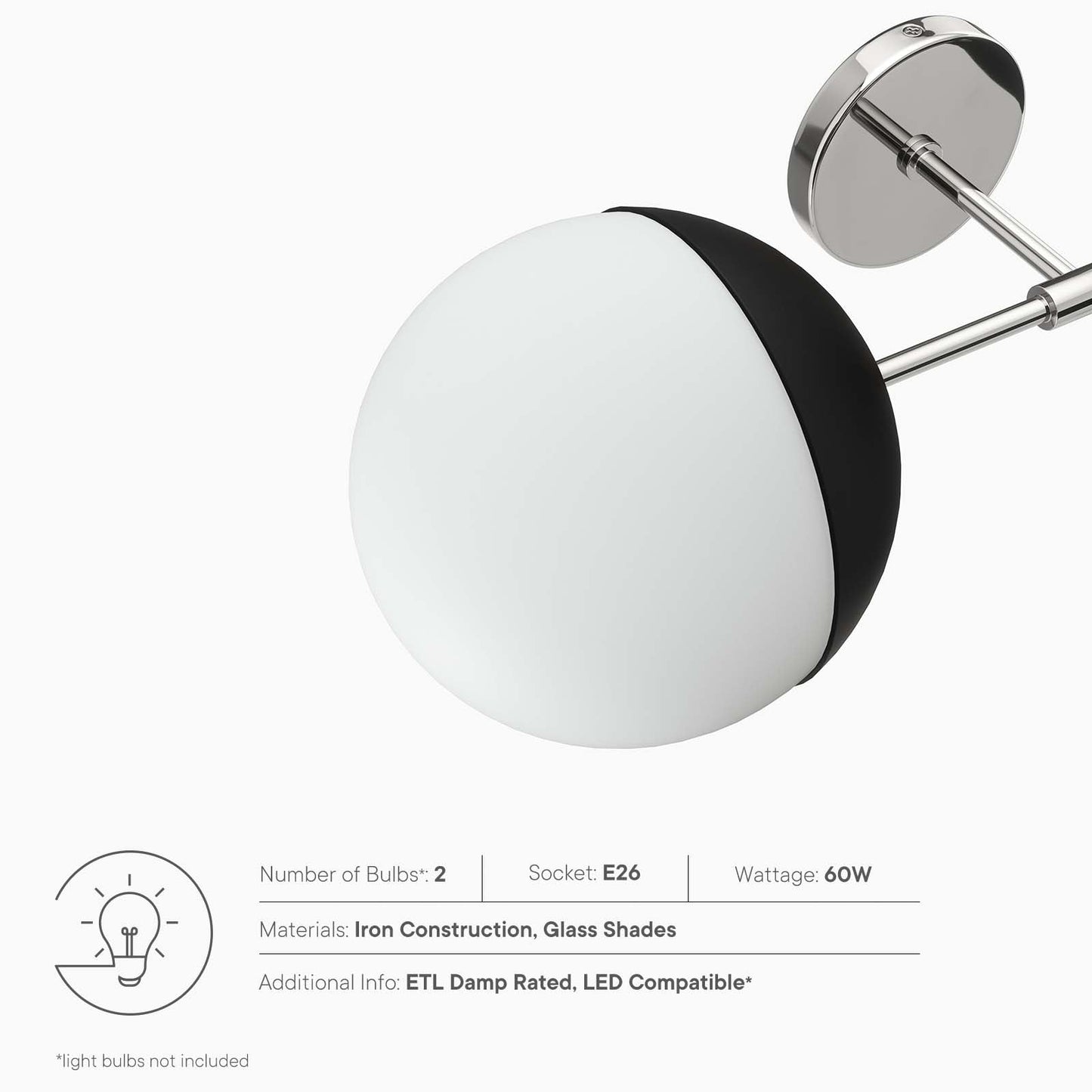 Stellar 2-Light Wall Sconce by Modway