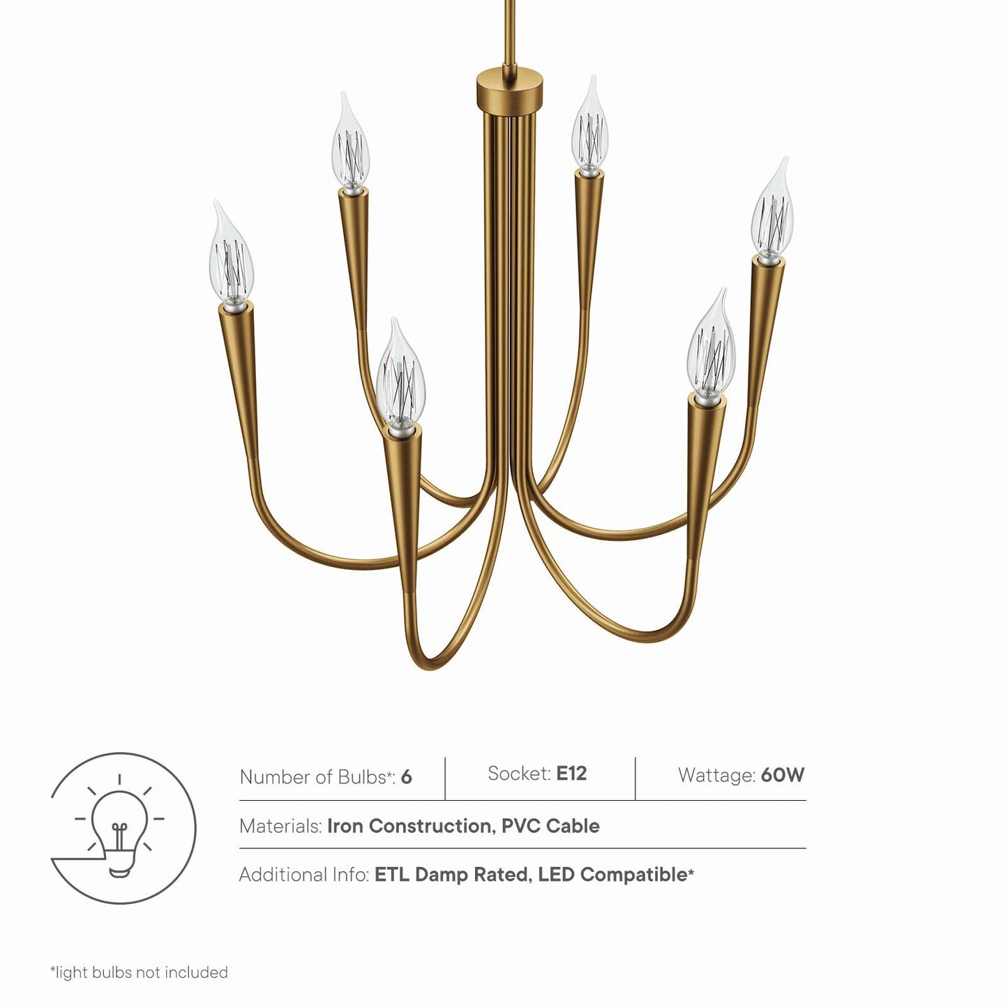 Penrose 6-Light Chandelier by Modway