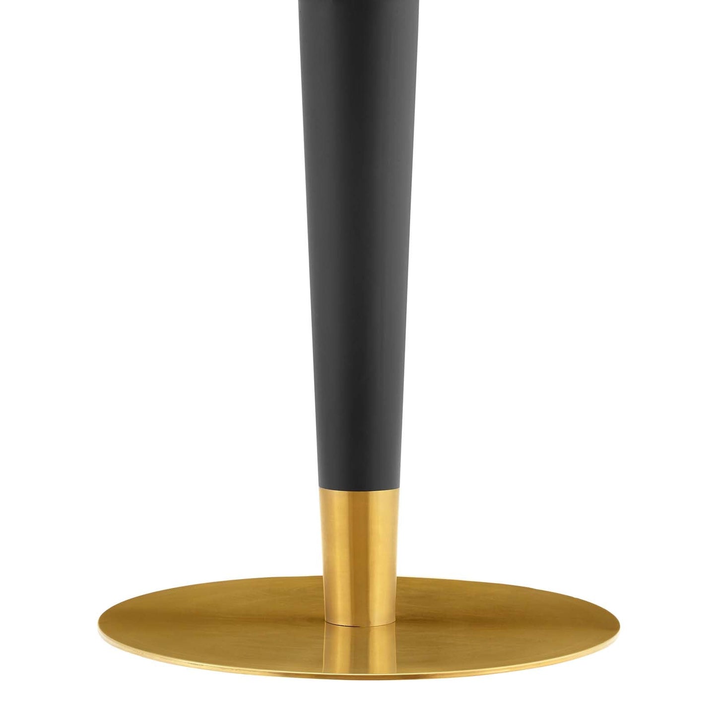 Zinque 40" Round Terrazzo Dining Table in Gold Whi