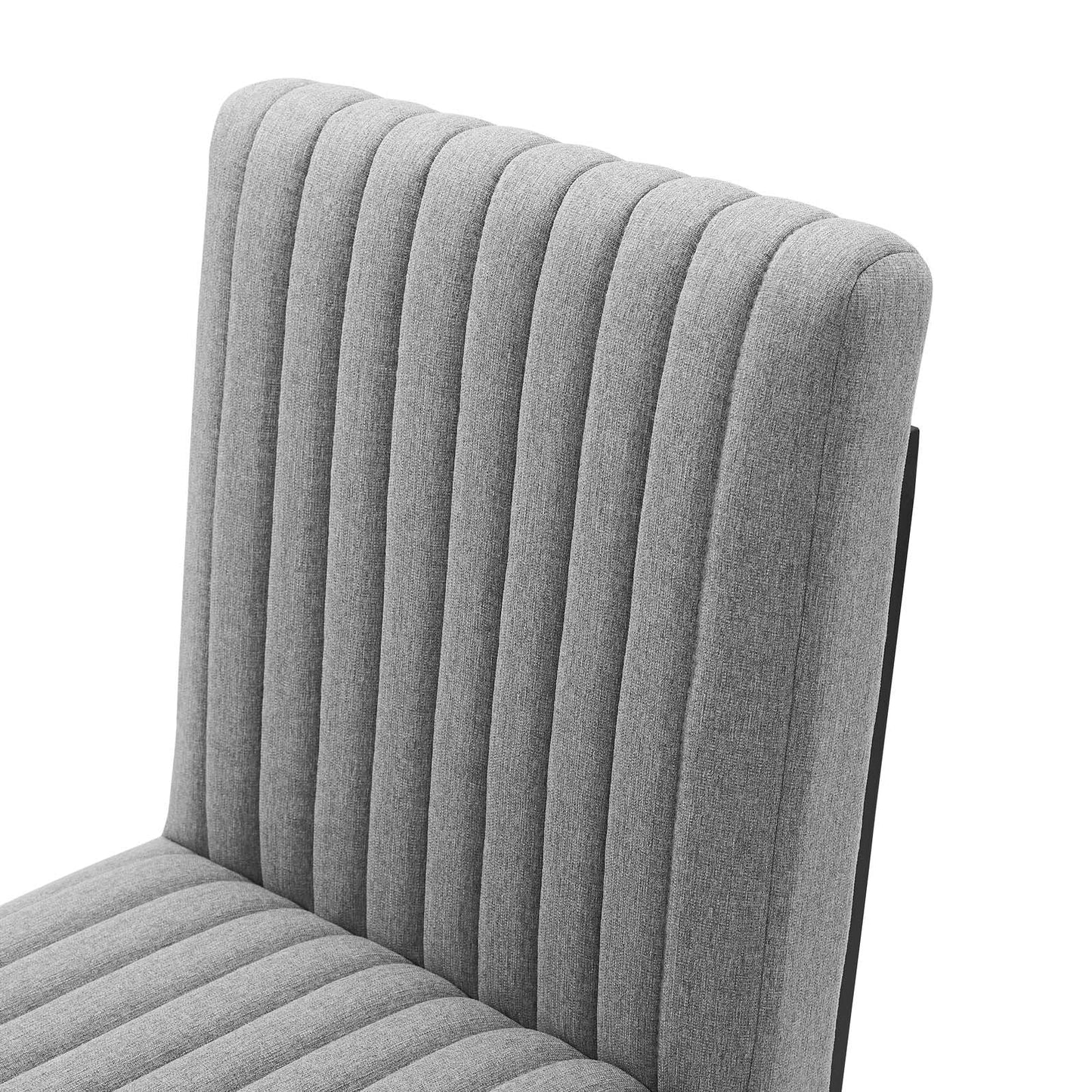 Indulge Channel Tufted Fabric Dining Chairs Set of 2 by Modway