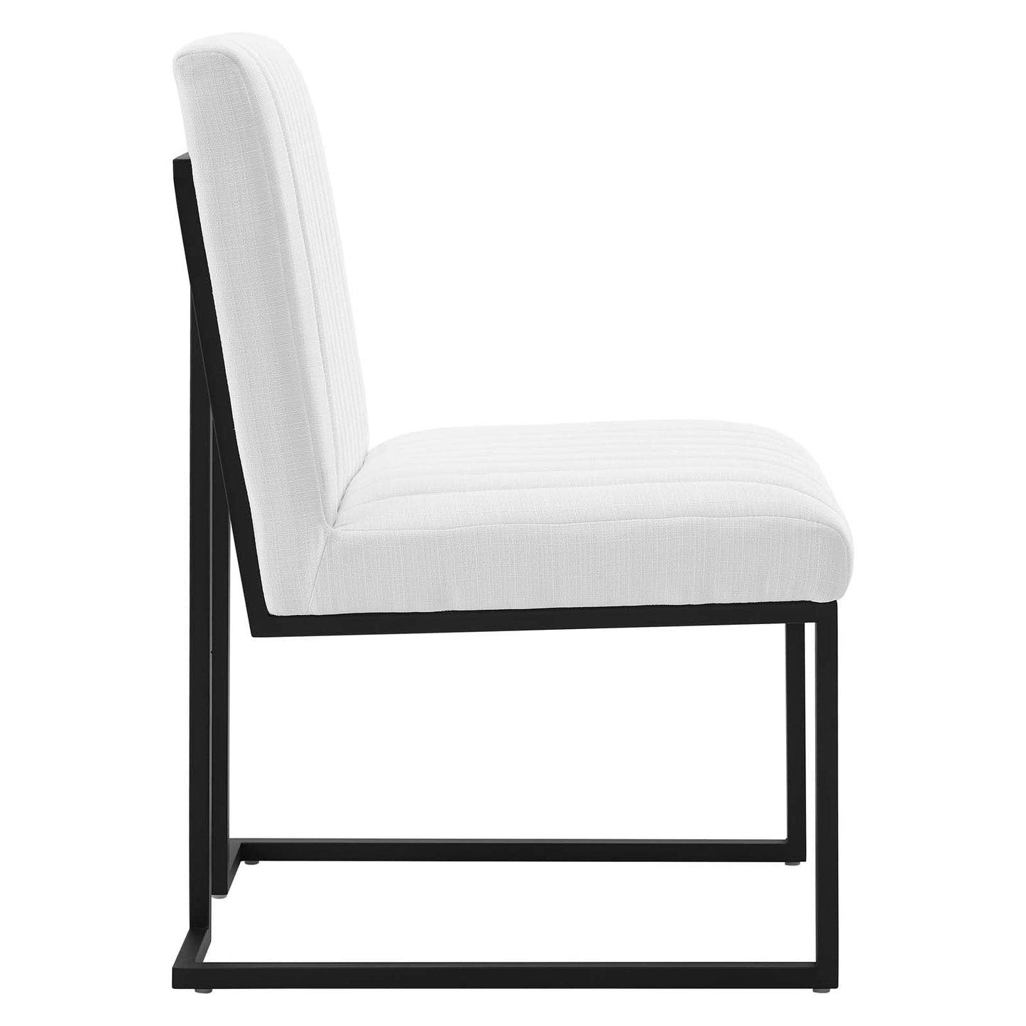 Indulge Channel Tufted Fabric Dining Chairs Set of 2 by Modway