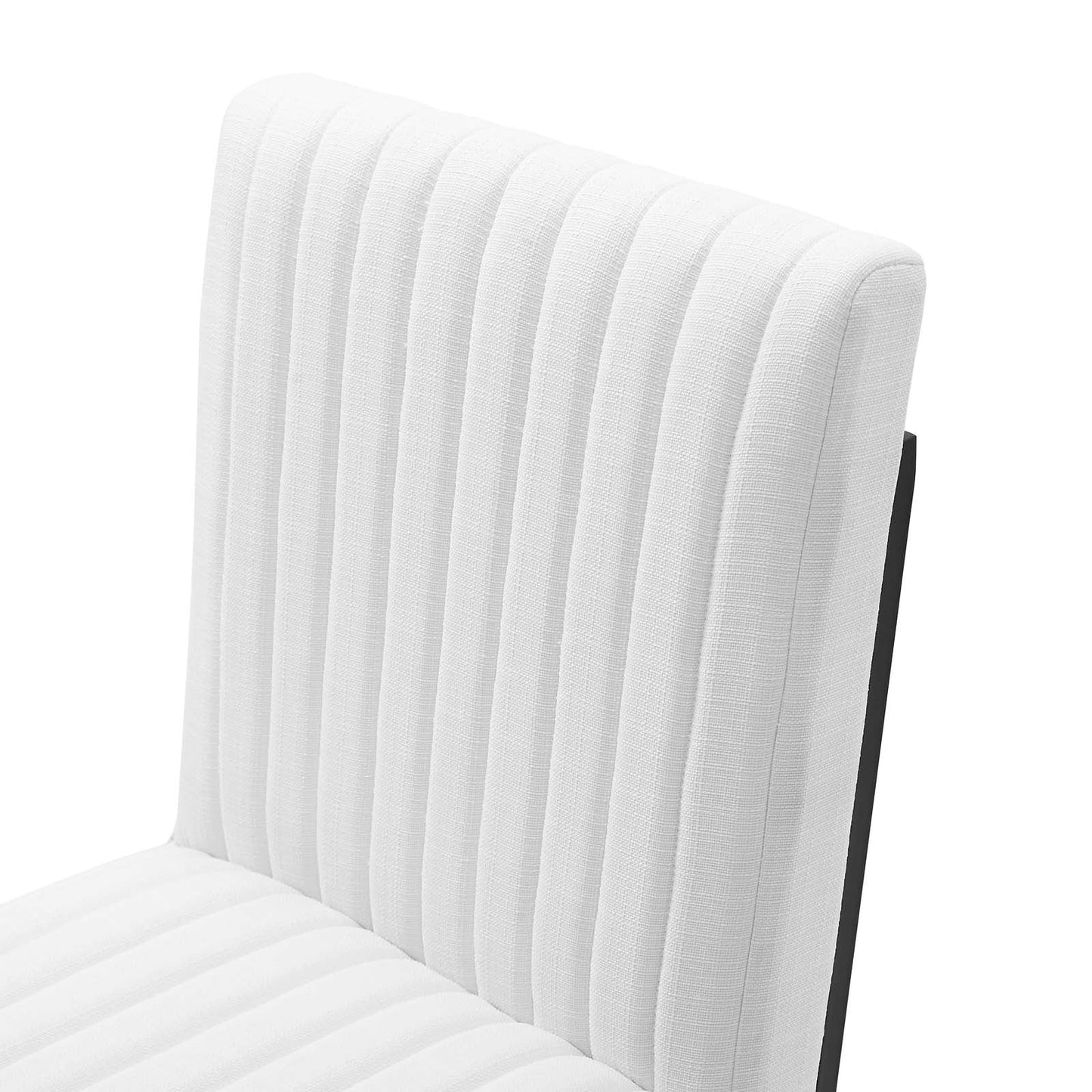 Indulge Channel Tufted Fabric Dining Chairs Set of 2 by Modway