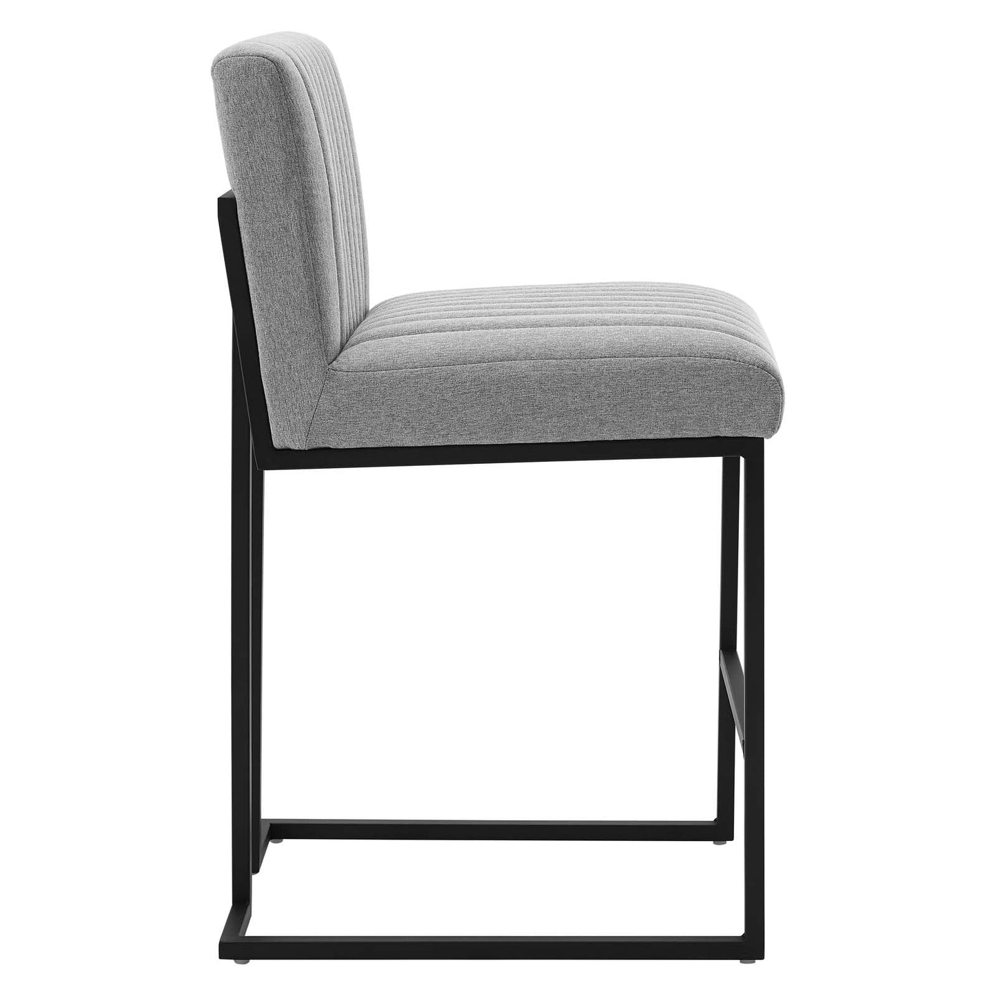 Indulge Channel Tufted Fabric Counter Stools Set of 2 by Modway