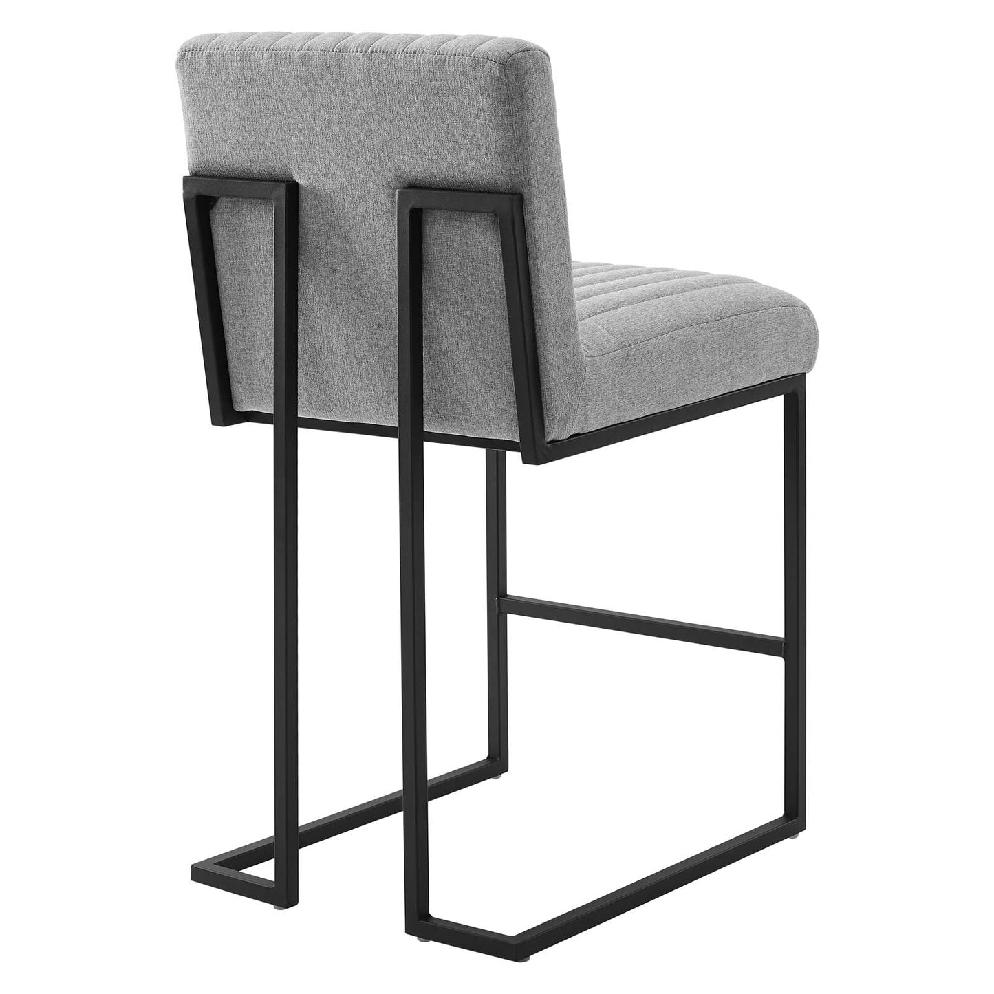 Indulge Channel Tufted Fabric Counter Stools Set of 2 by Modway