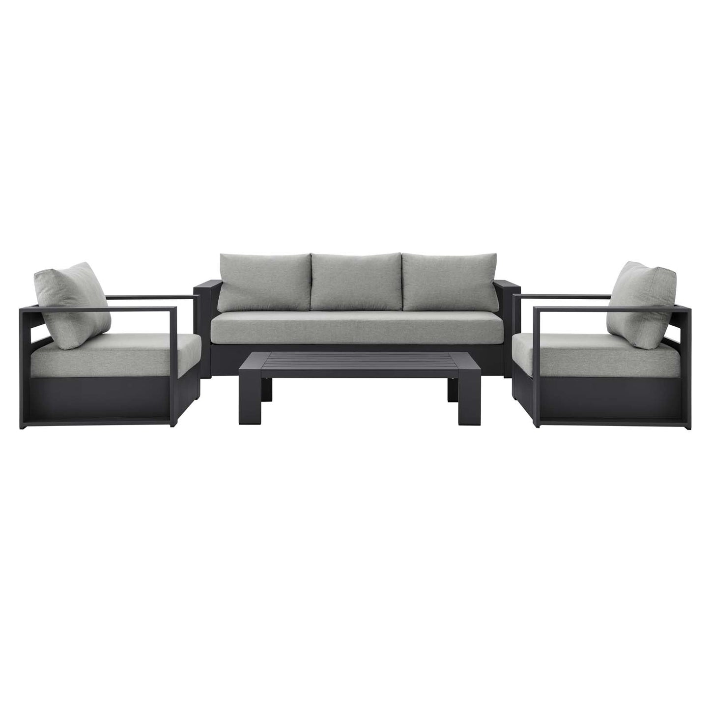 Tahoe 4-Piece Outdoor Patio Powder-Coated Aluminum Set by Modway