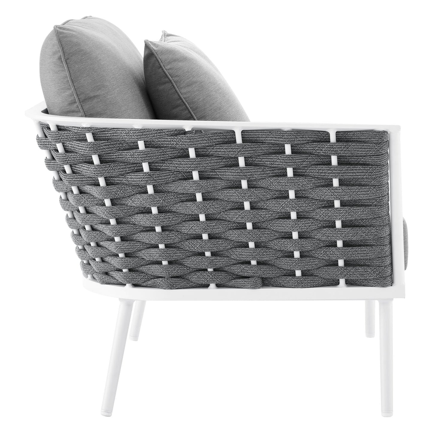 Stance Outdoor Patio Aluminum Small Sectional Sofa by Modway