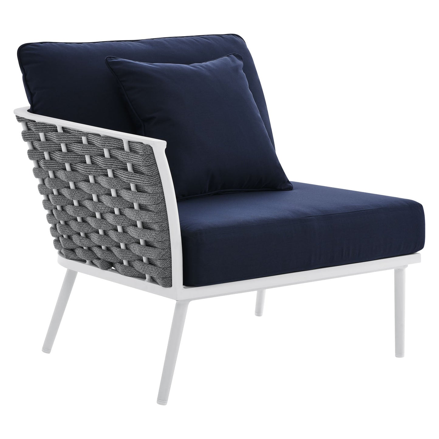 Stance Outdoor Patio Aluminum Small Sectional Sofa by Modway