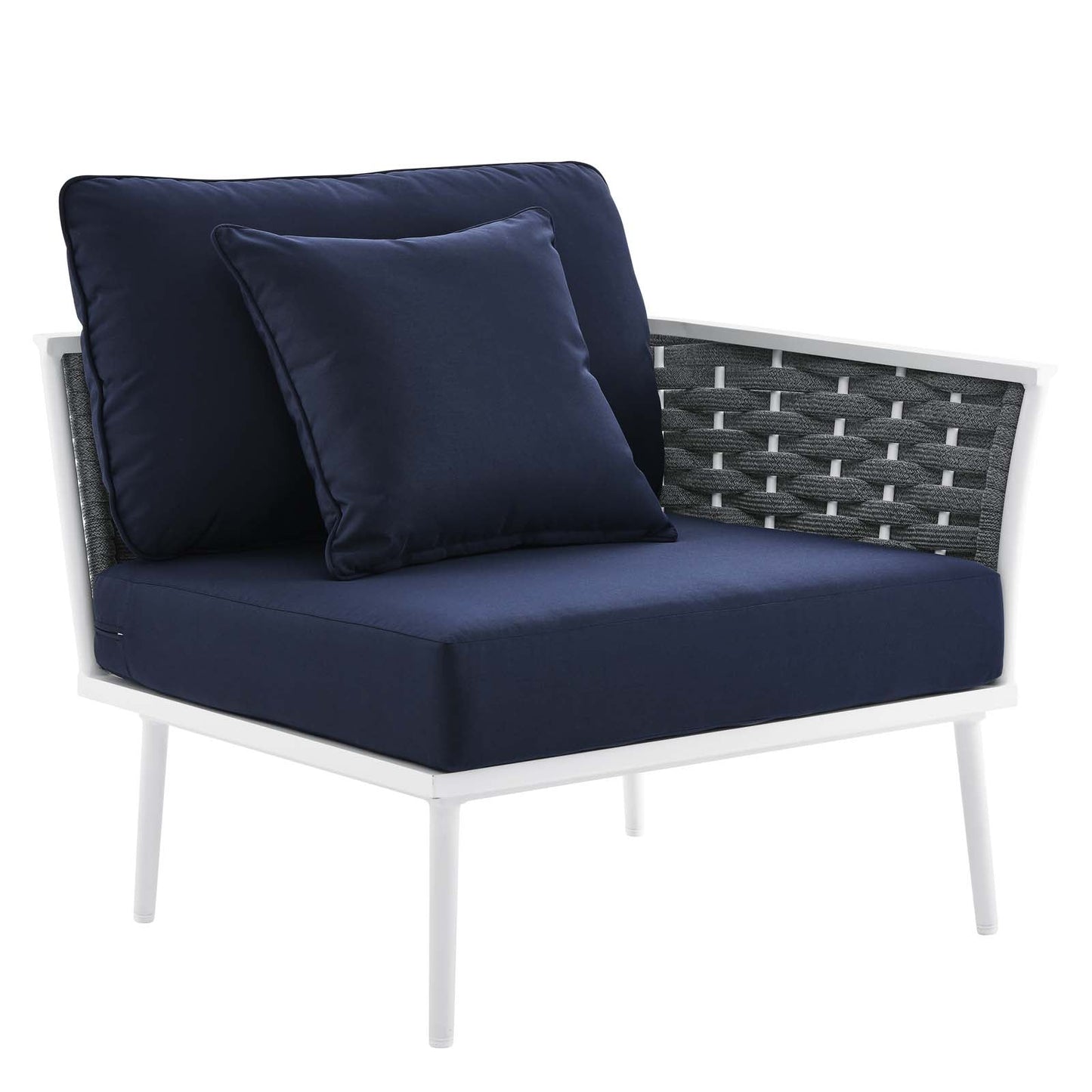 Stance 4 Piece Outdoor Patio Aluminum Sectional Sofa Set by Modway