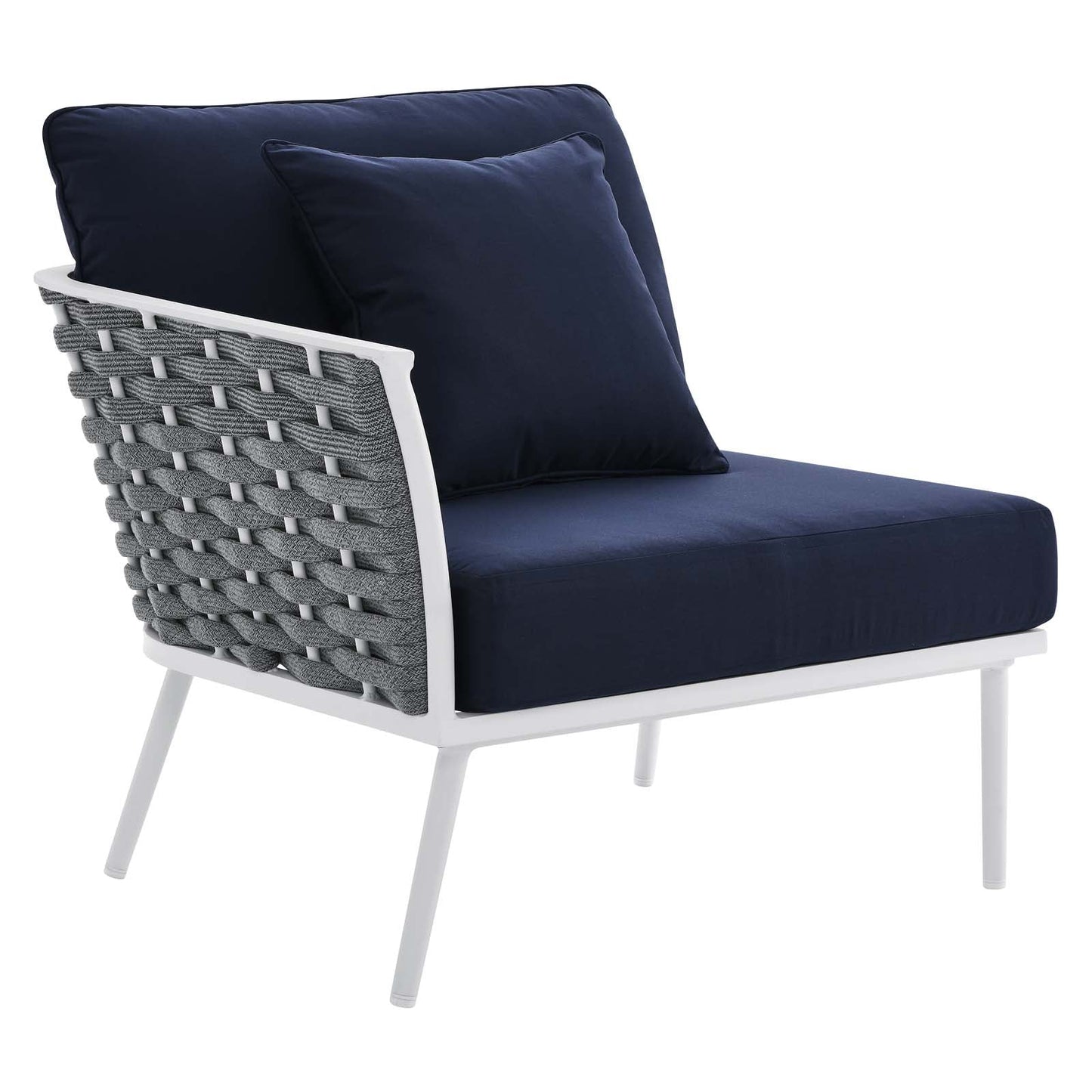 Stance 9 Piece Aluminum Outdoor Patio Aluminum Sectional Sofa Set by Modway