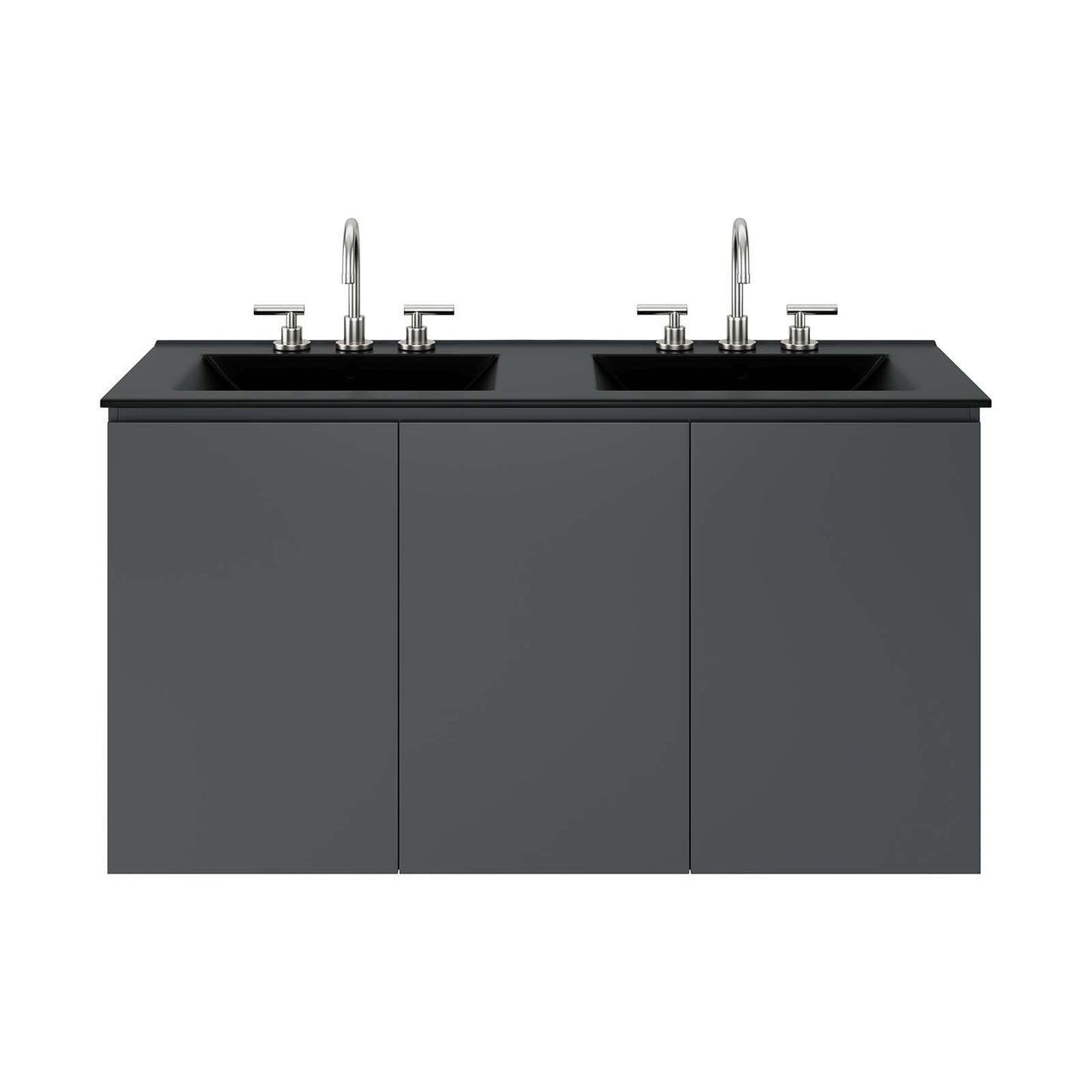 Bryn 48" Wall-Mount Double Sink Bathroom Vanity by Modway