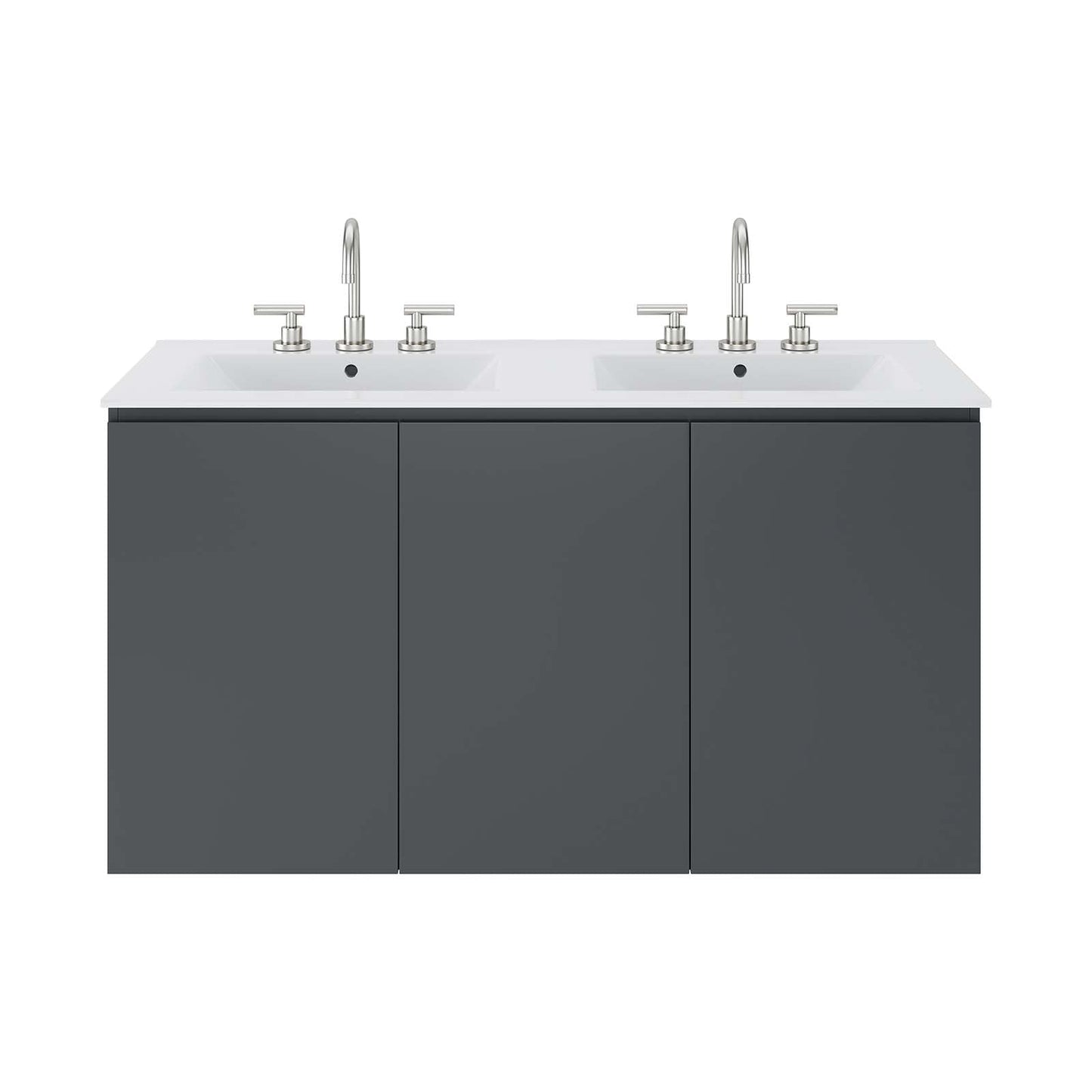 Bryn 48" Wall-Mount Double Sink Bathroom Vanity by Modway