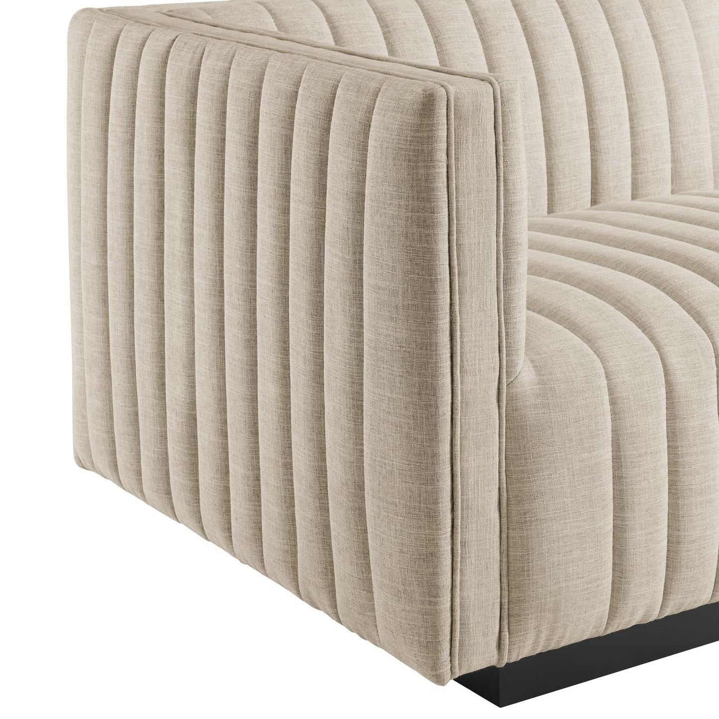 Conjure 4-Piece Channel Tufted Upholstered Fabric Sectional Sofa by Modway