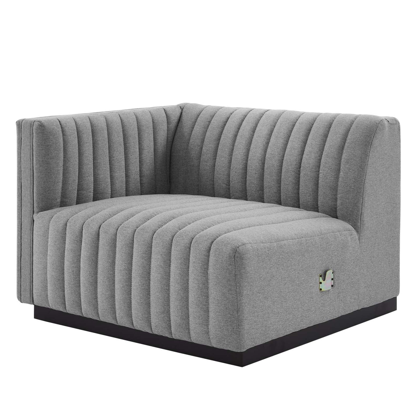 Conjure 4-Piece Channel Tufted Upholstered Fabric Sectional Sofa by Modway