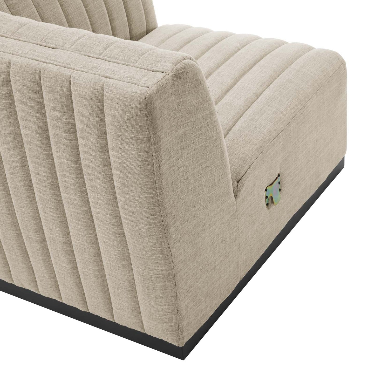 Conjure 4-Piece Channel Tufted Upholstered Fabric L-Shaped Sectional by Modway