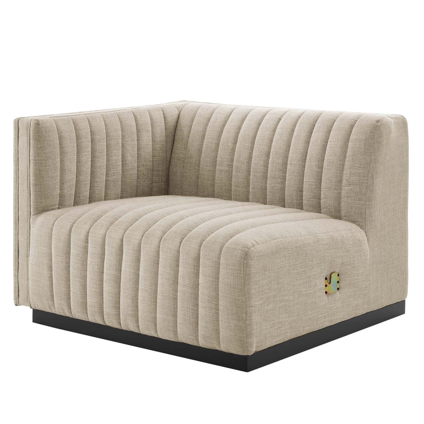 Conjure 5-Piece Channel Tufted Upholstered Fabric L-Shaped Sectional by Modway
