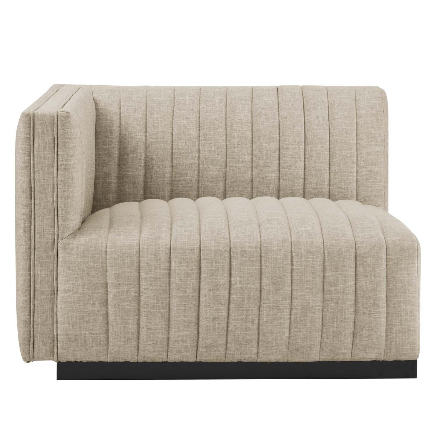 Conjure 5-Piece Channel Tufted Upholstered Fabric L-Shaped Sectional by Modway