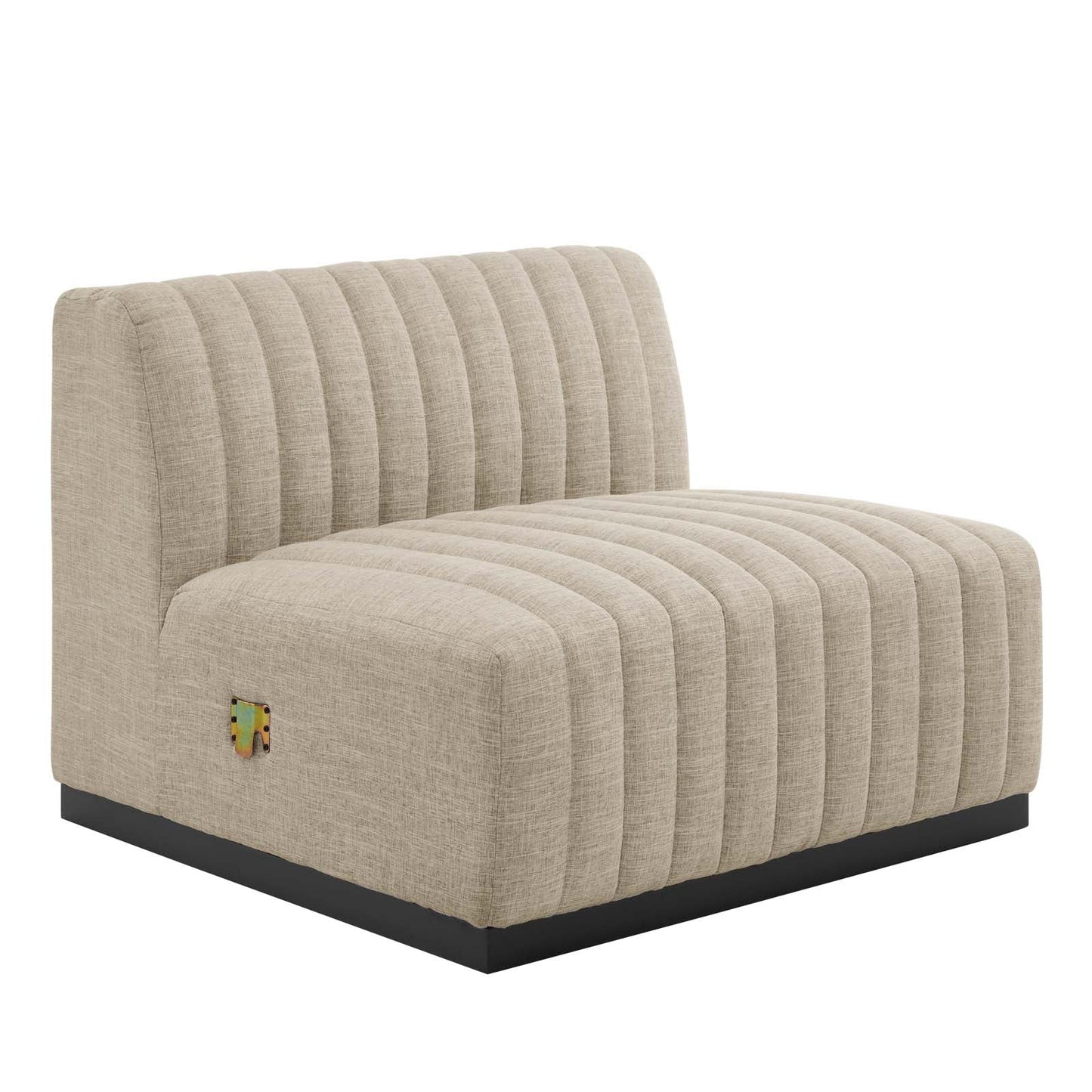 Conjure 5-Piece Channel Tufted Upholstered Fabric L-Shaped Sectional by Modway