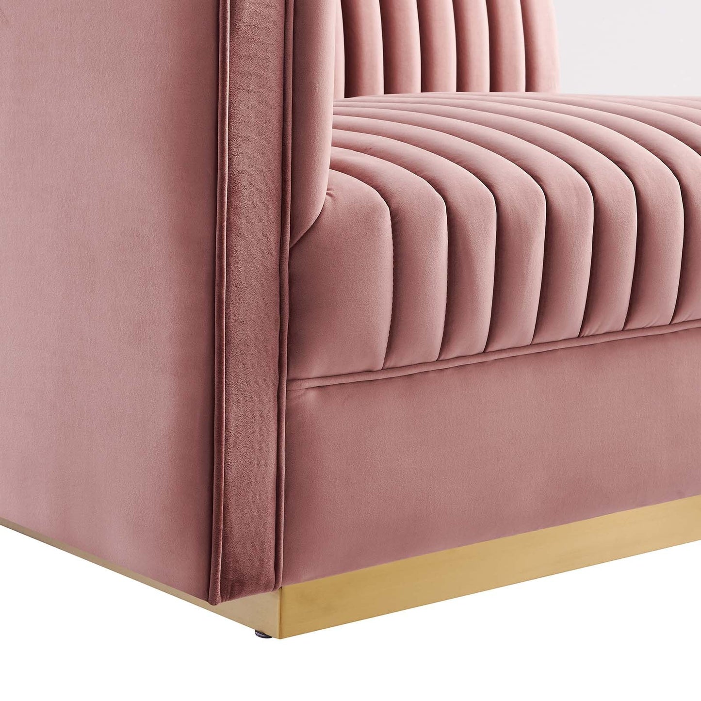 Sanguine Channel Tufted Performance Velvet Modular Sectional Sofa Loveseat by Modway