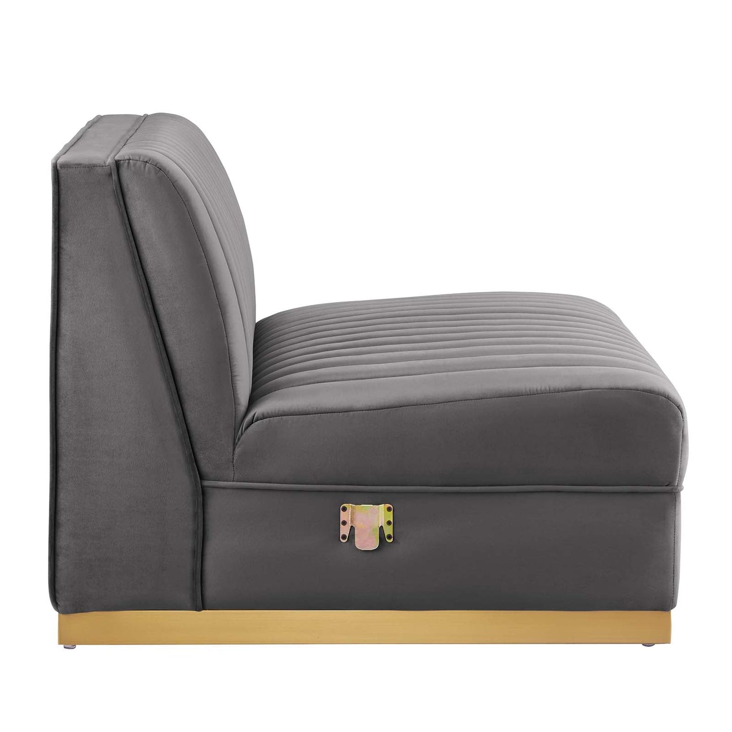 Sanguine Channel Tufted Performance Velvet 4-Seat Modular Sectional Sofa by Modway
