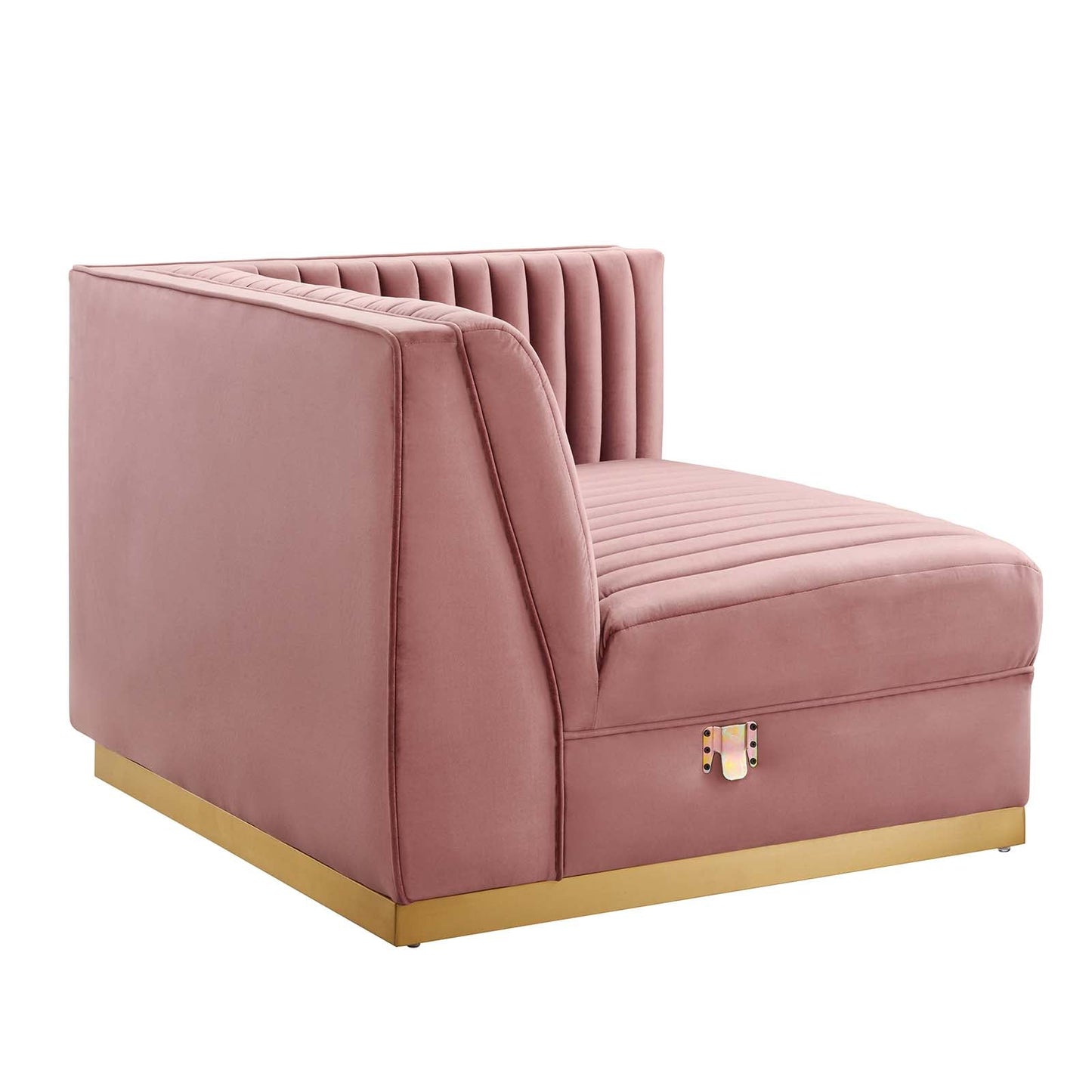Sanguine 5-Piece Channel Tufted Performance Velvet Modular Sectional Sofa by Modway