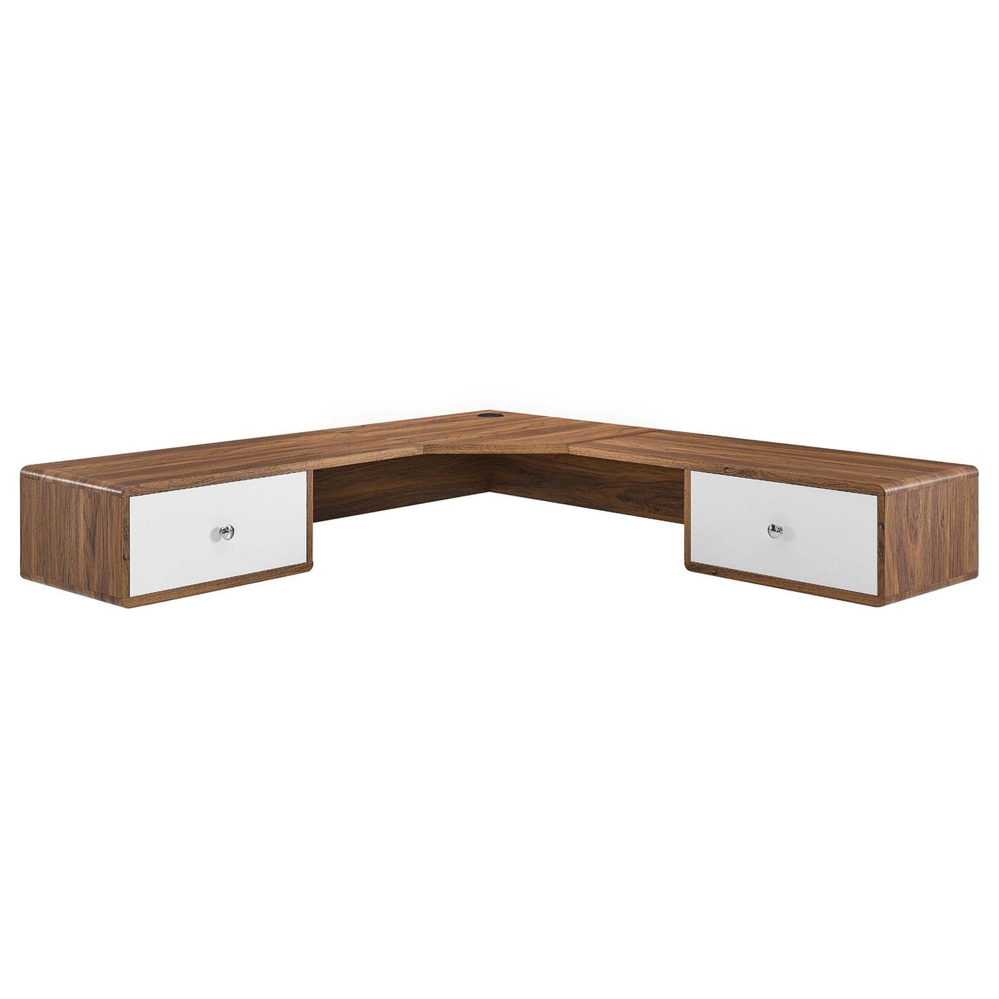 Transmit 55" Wall Mount Corner Wood Office Desk by Modway